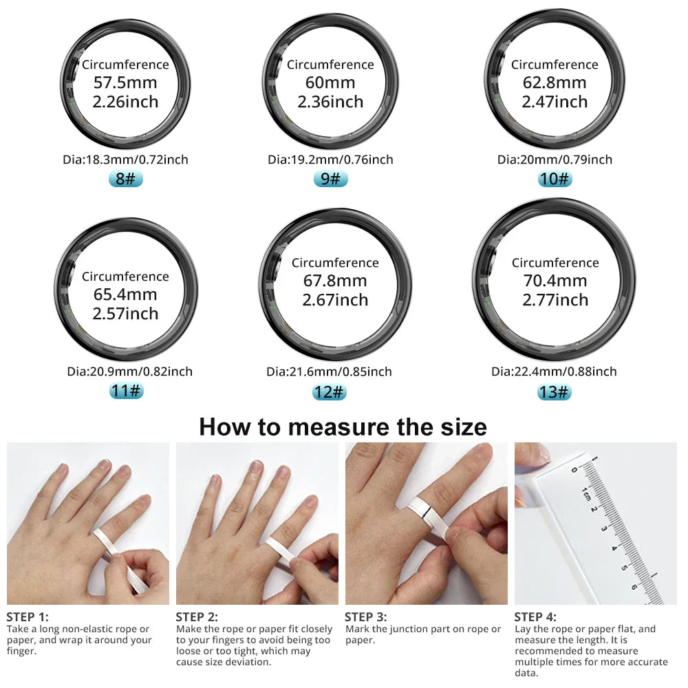 2024 COLMI R09 Smart Ring - Health & Sleep Monitor for Men & Women