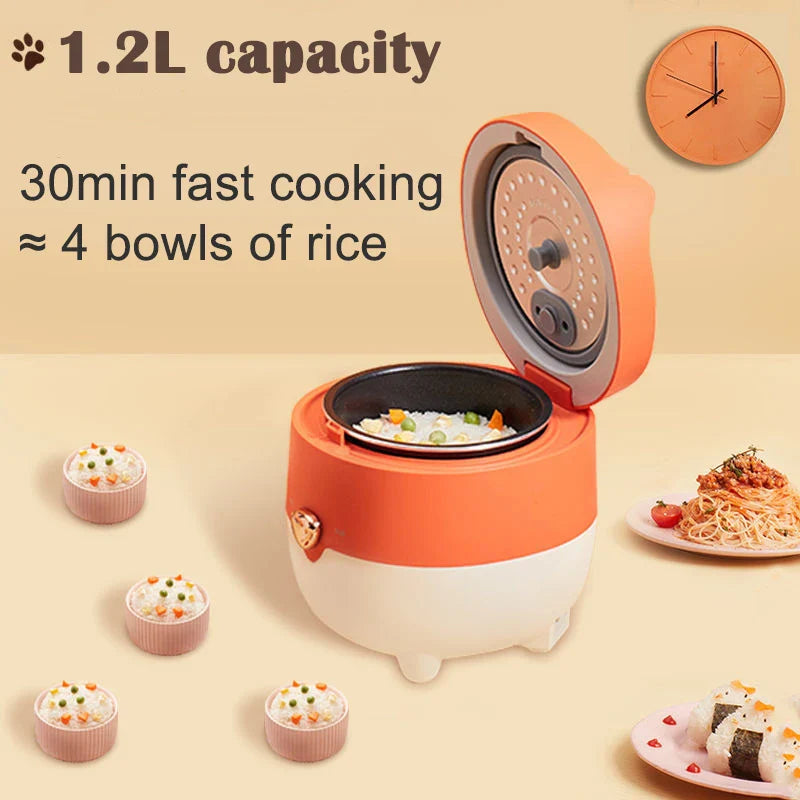 Compact 1.2L Mini Rice Cooker