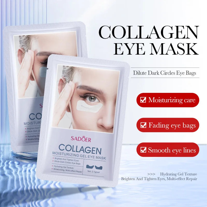 10pcs Hyaluronic Acid Collagen Face Mask for Moisturizing & Firming Skin