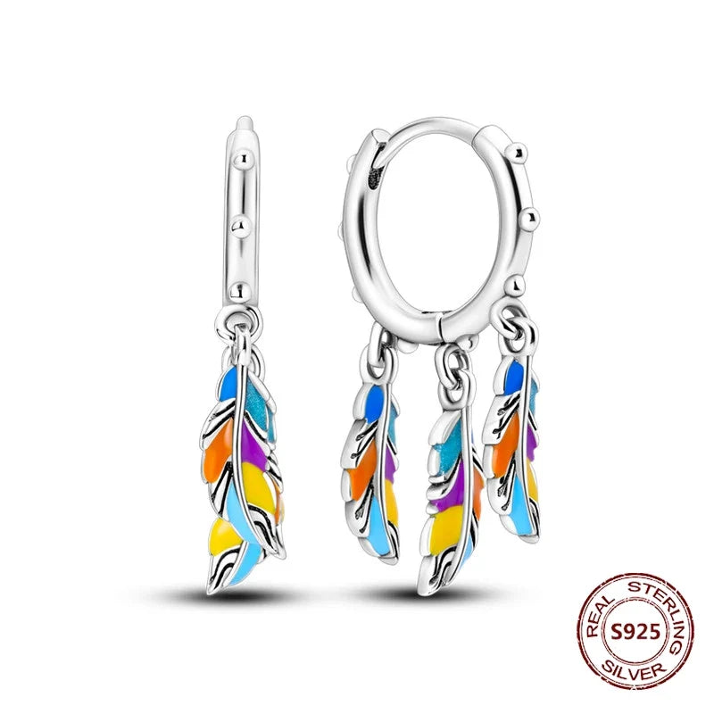 Elegant 925 Sterling Silver Dog Earrings with Zircon and Animal Designs for Women