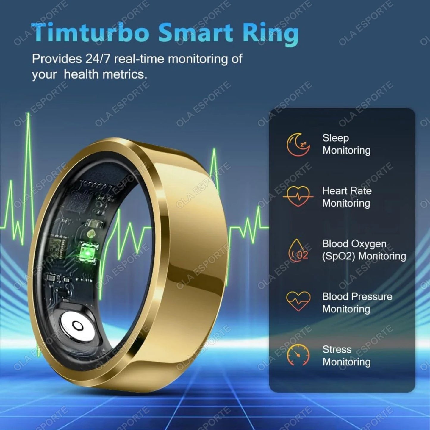 Xiaomi Smart Ring with Blood Pressure & Heart Rate Monitoring, Waterproof & Multi-Sport Mode