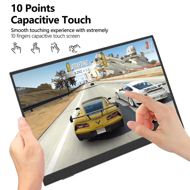 14.1 Inch Touch Screen Portable Gaming Monitor 100% sRGB, 400cd/m², HDR10