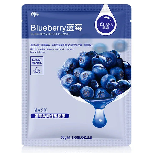 30pcs Natural Plant Facial Masks - Moisturizing, Oil Control & Anti-Aging