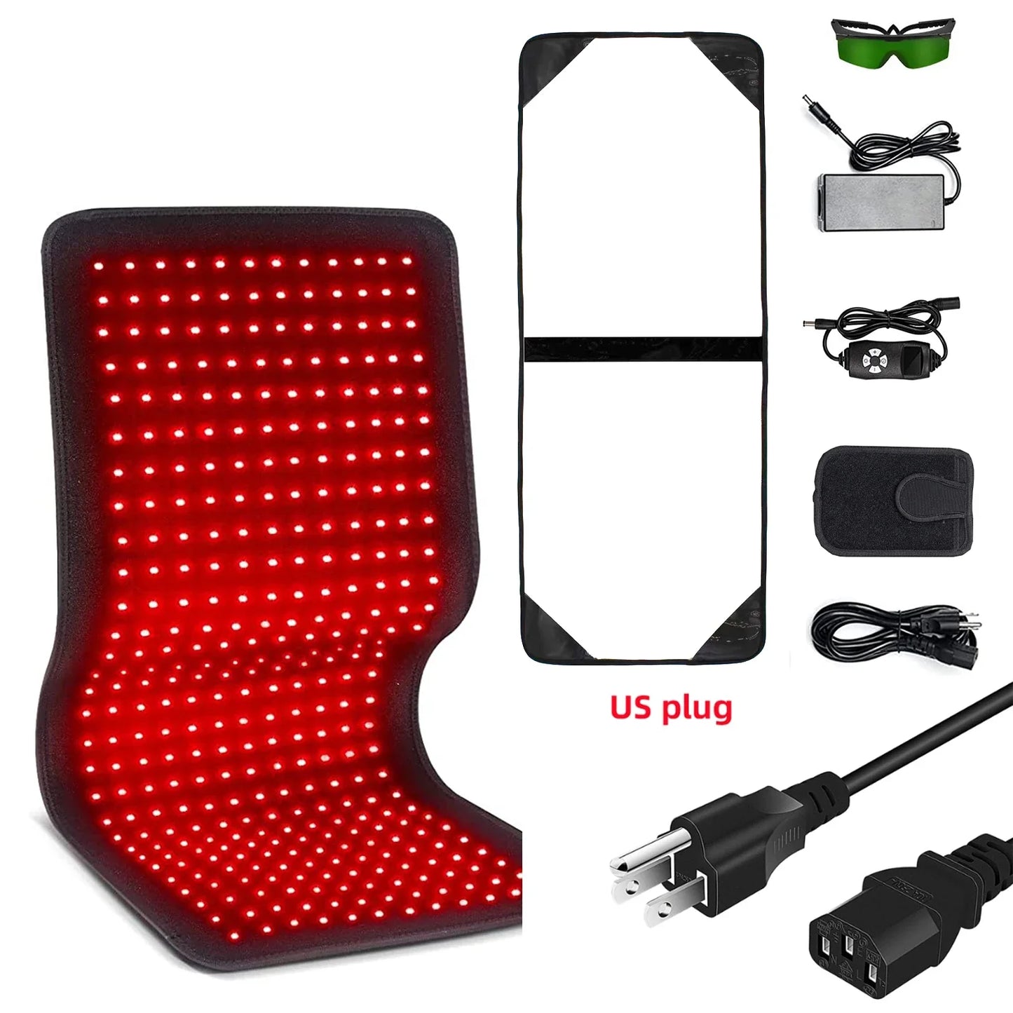 Red&Infrared Therapy Belt Body Wearable Wrap Large heating Pad LED Beauty Devices for Face and Body Shoulder Joint Muscle