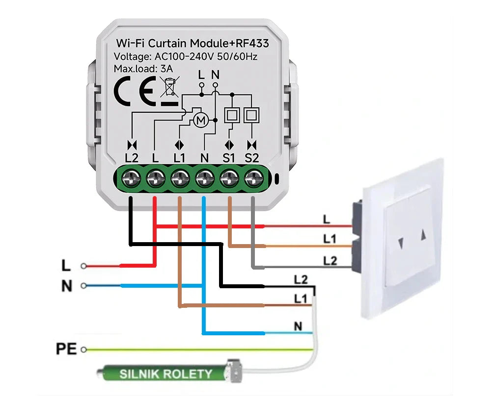 Smart WiFi ZigBee Curtain Module