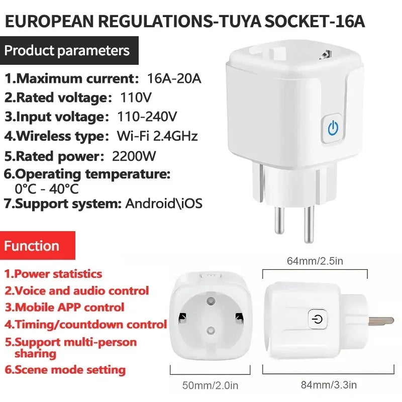 Smart Plug WiFi Socket EU