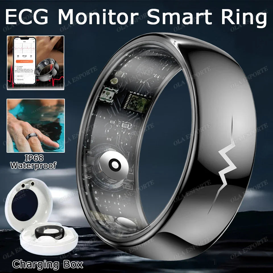 High-end ECG Blood Oxygen Health Smart Ring - 5ATM Waterproof & Multi-Sport Modes