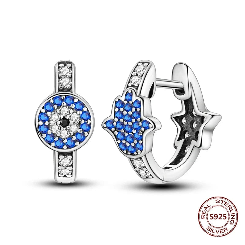 Elegant 925 Sterling Silver Dog Earrings with Zircon and Animal Designs for Women