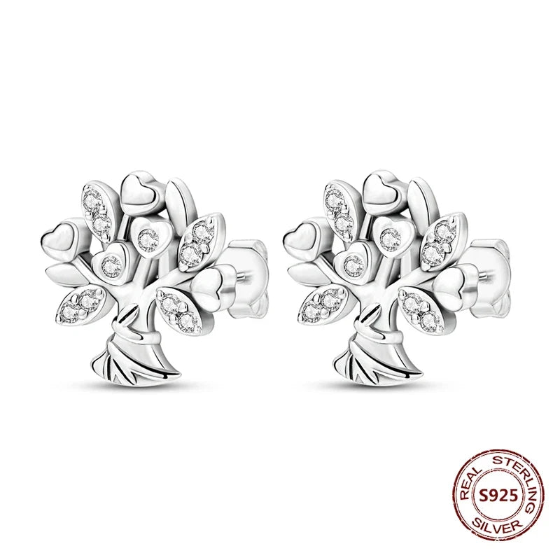 Elegant 925 Sterling Silver Dog Earrings with Zircon and Animal Designs for Women