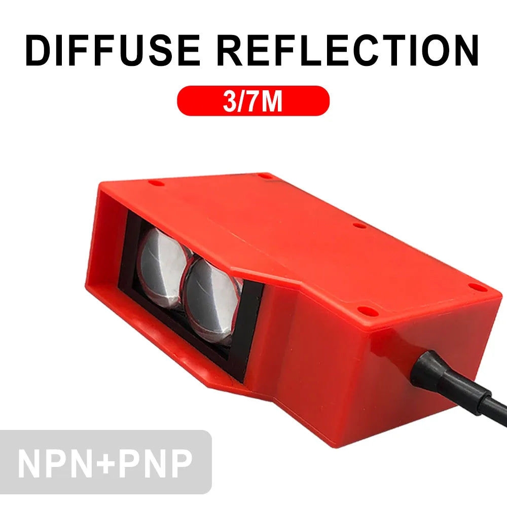 3-25m Waterproof Infrared Diffuse Reflection Feedback Photoelectric Switch Sensor Guardrail Detector Detection Car Washing