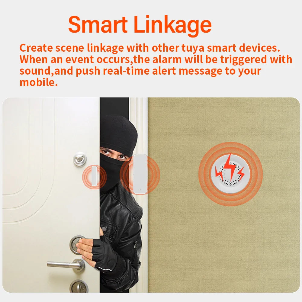 Tuya WiFi Siren Alarm - Smart Home Security 100dB Speaker, Alexa & Tuya Compatible