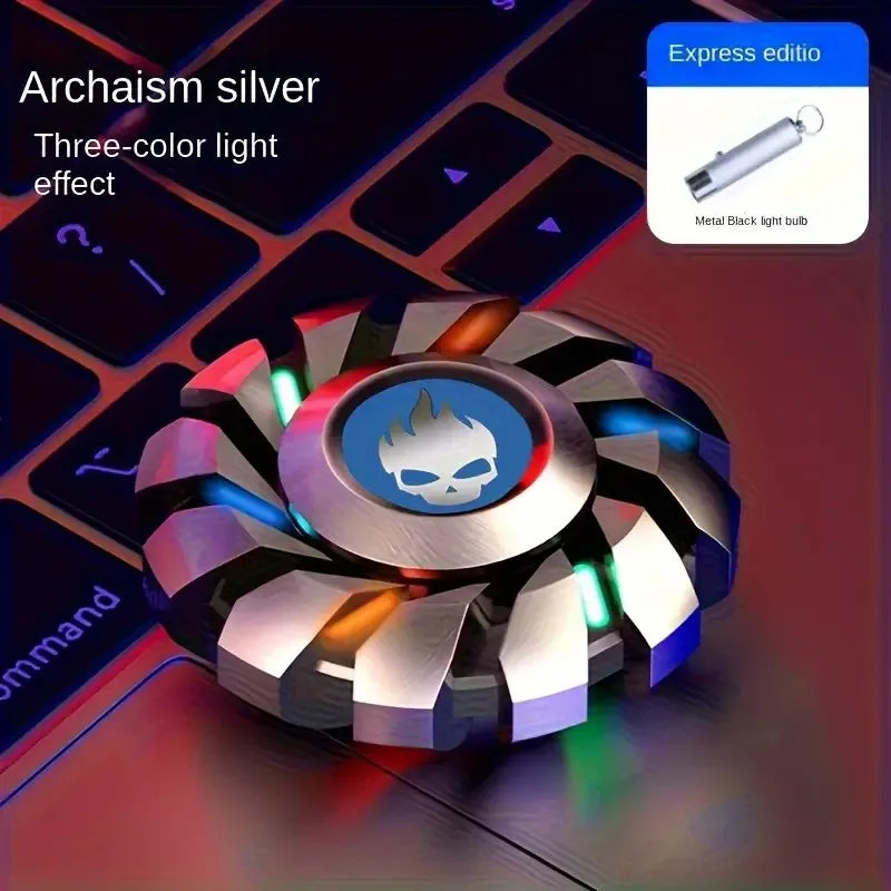 YIJOO Mini Smart Fidget Spinner - All-Metal, Luminous Gyro Set for Stress Relief