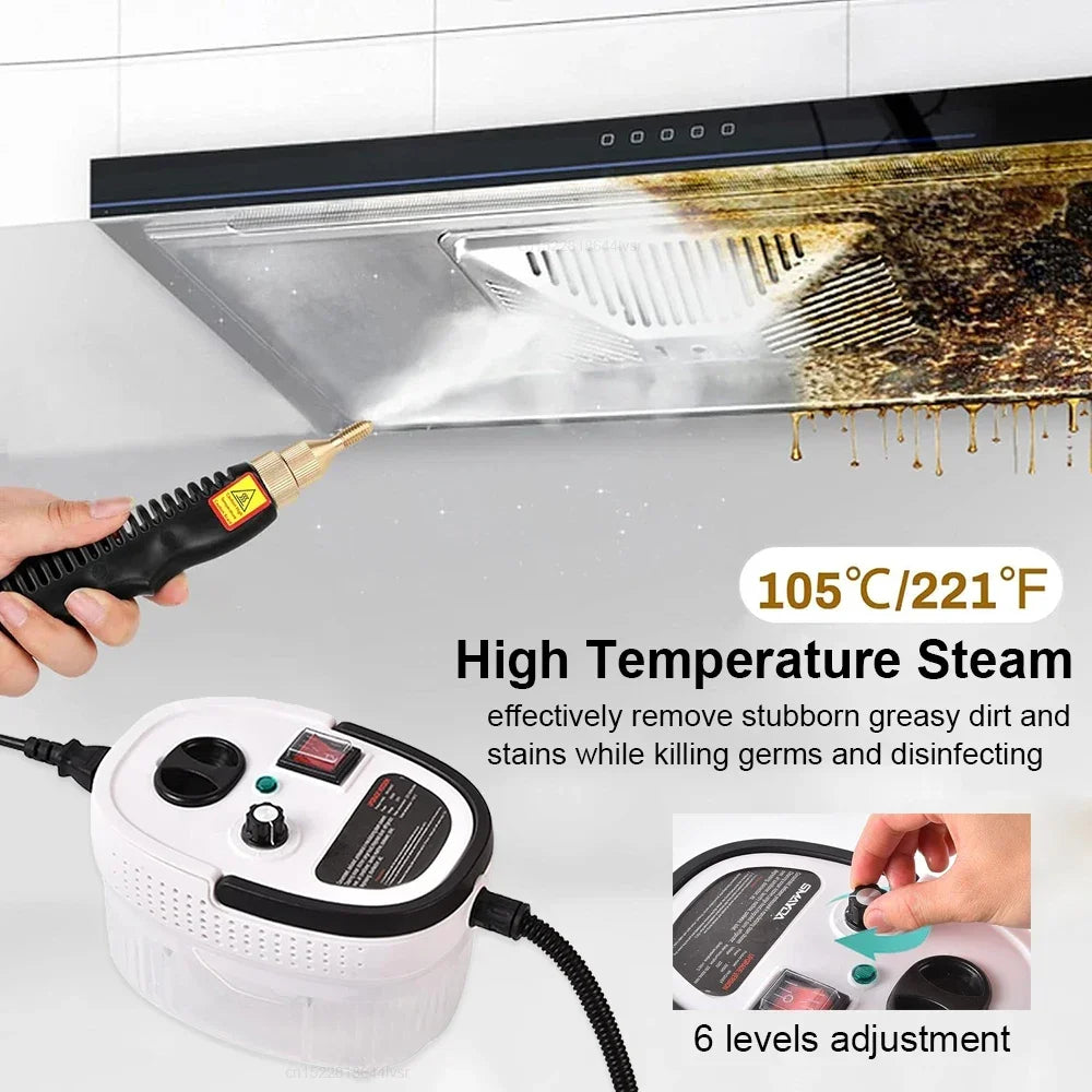 High-Pressure 2500W Steam Cleaner for Home & Car