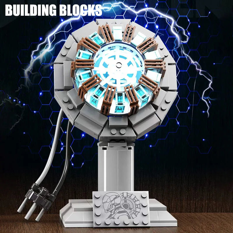 MOC Nuclear Arc Reactor Building Blocks with Lighting - Perfect Gifts for Kids