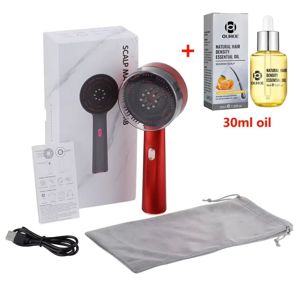 3 Modes Electric Vibration Massage Comb for Hair Growth and Scalp Health