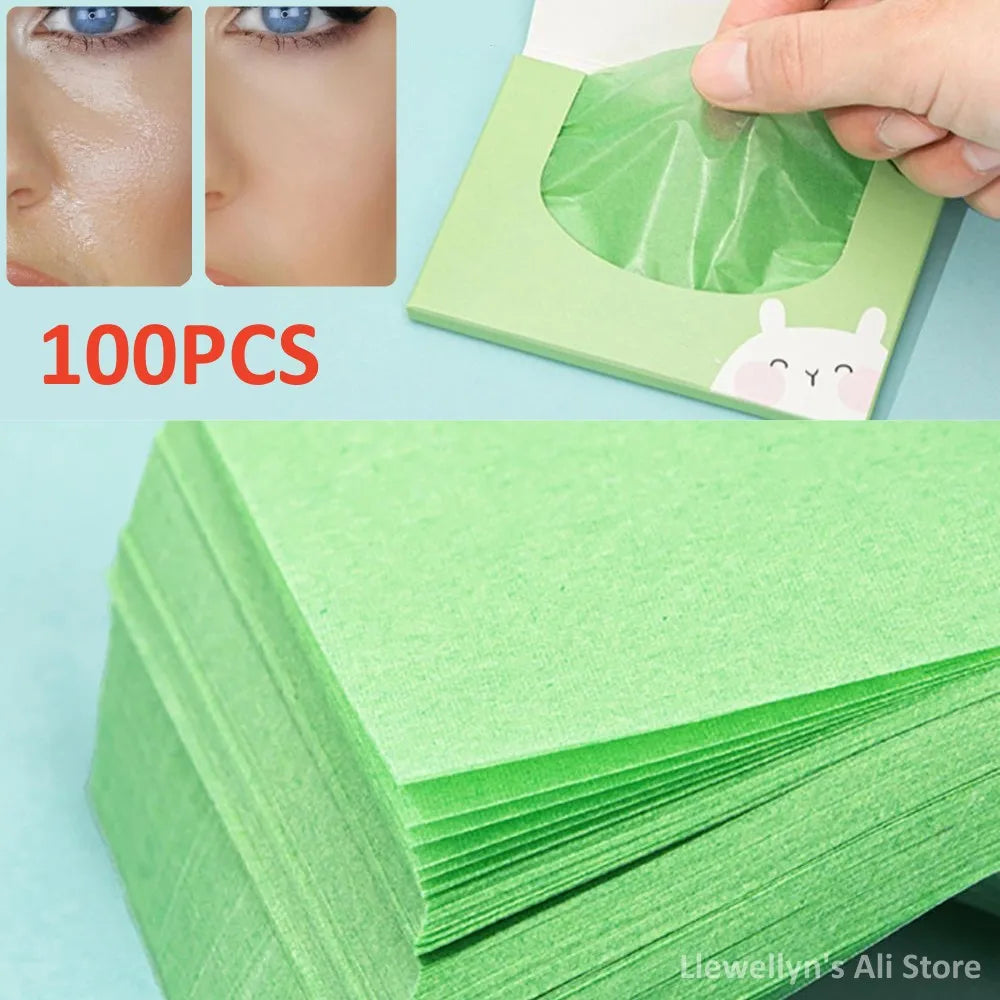 Face Oil Absorbing Paper - 100 Sheets for Oil Control & Cleansing