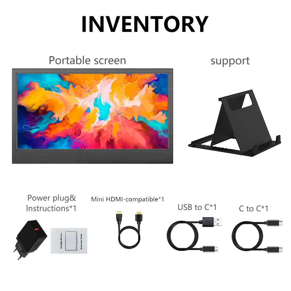 MUCAI 11.6" Portable Monitor - 60Hz, Type-C, Compatible with Xbox, PS4/5, Switch & More