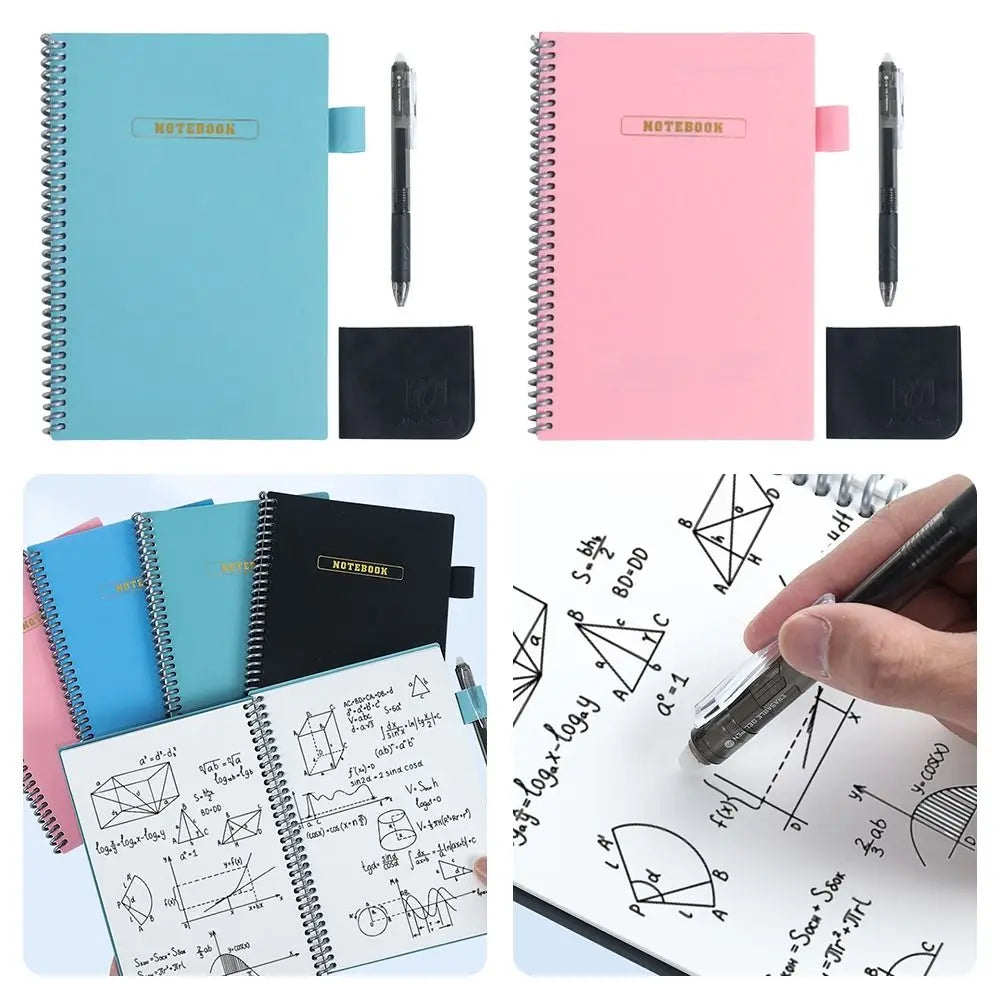 A5 Erasable Notebook Paper Reusable Smart Wirebound Notebook Portable Waterproof Notepad