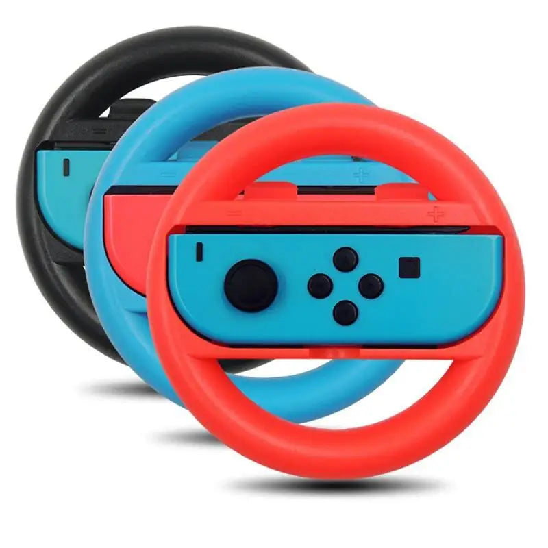 2PCS Ergonomic Racing Steering Wheels for Nintendo Switch Joy-Con