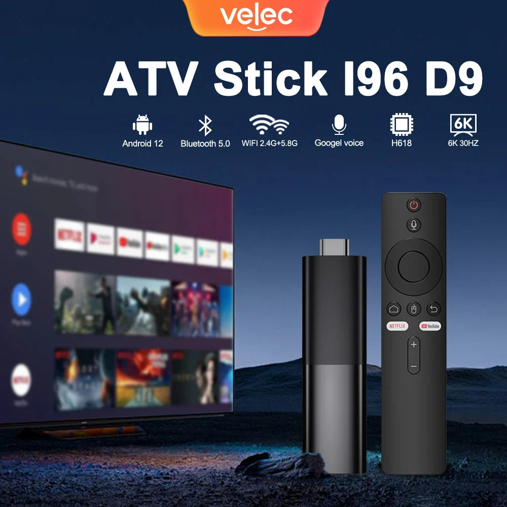 Velec Smart TV Stick Android 12 | 8K Streaming | Voice Remote