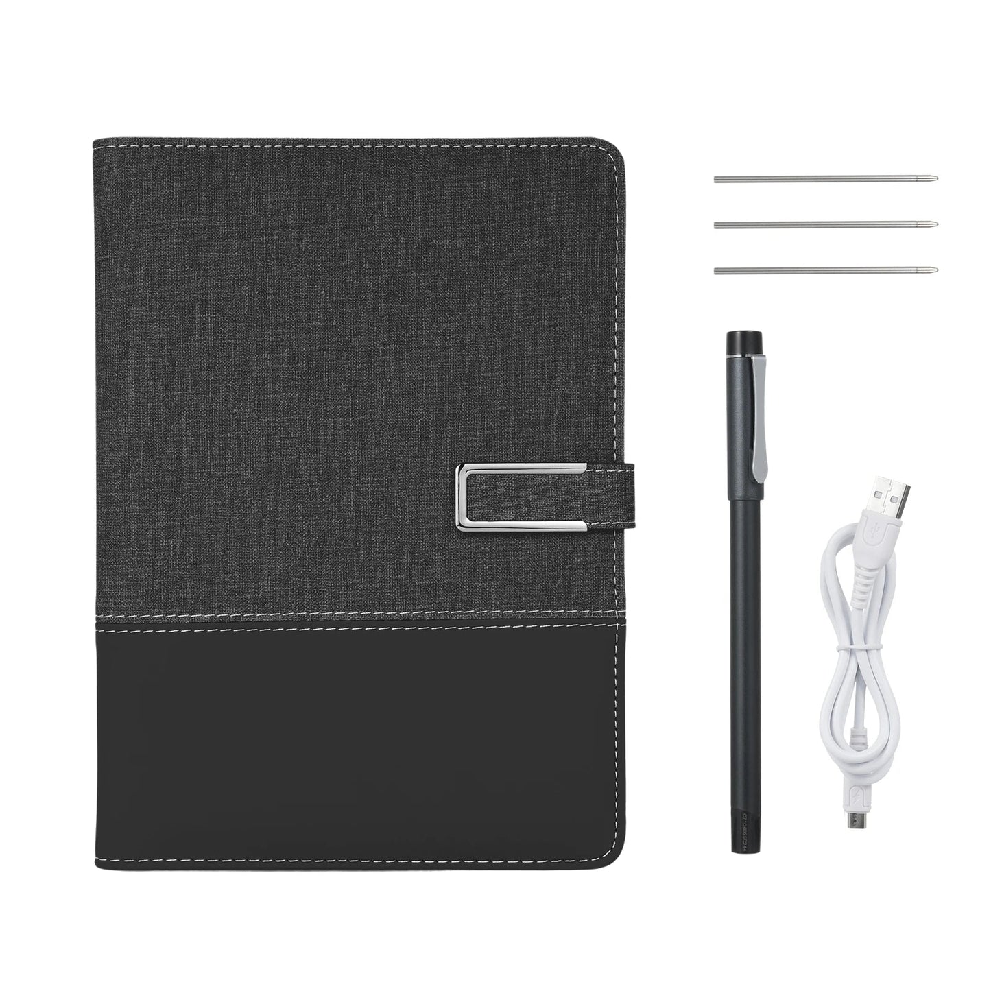 Smart Pen & A5 Leather Notebook with Real-time Sync and AI Voice-to-Text