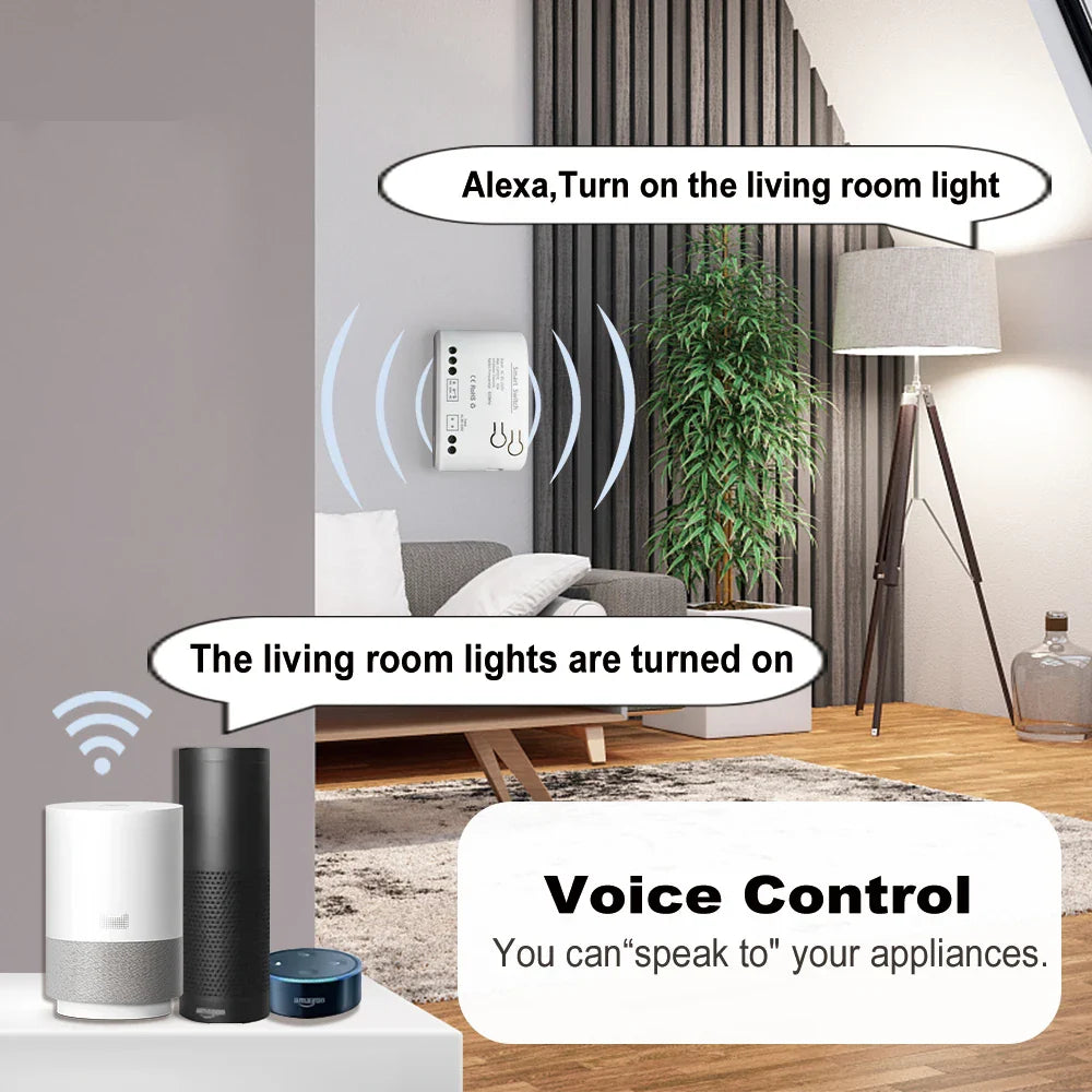 Smart WiFi Garage Door Opener Controller with Voice Control