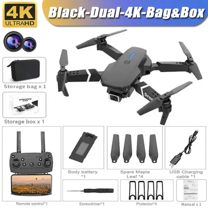 E88 Pro 4K Drone with Wide Angle Camera, Foldable Design, WiFi FPV