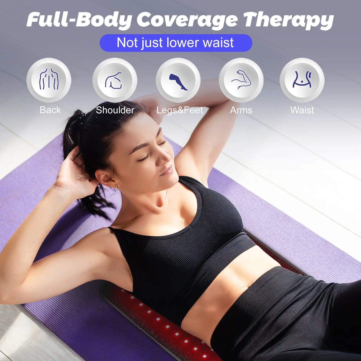 Red&Infrared Therapy Belt Body Wearable Wrap Large heating Pad LED Beauty Devices for Face and Body Shoulder Joint Muscle