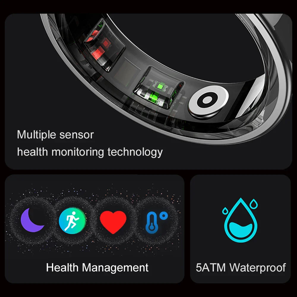 2024 COLMI R09 Smart Ring with Charging Case, Health & Sleep Monitor