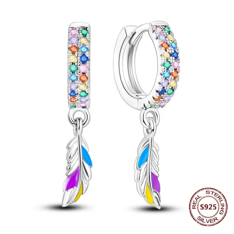 Elegant 925 Sterling Silver Dog Earrings with Zircon and Animal Designs for Women