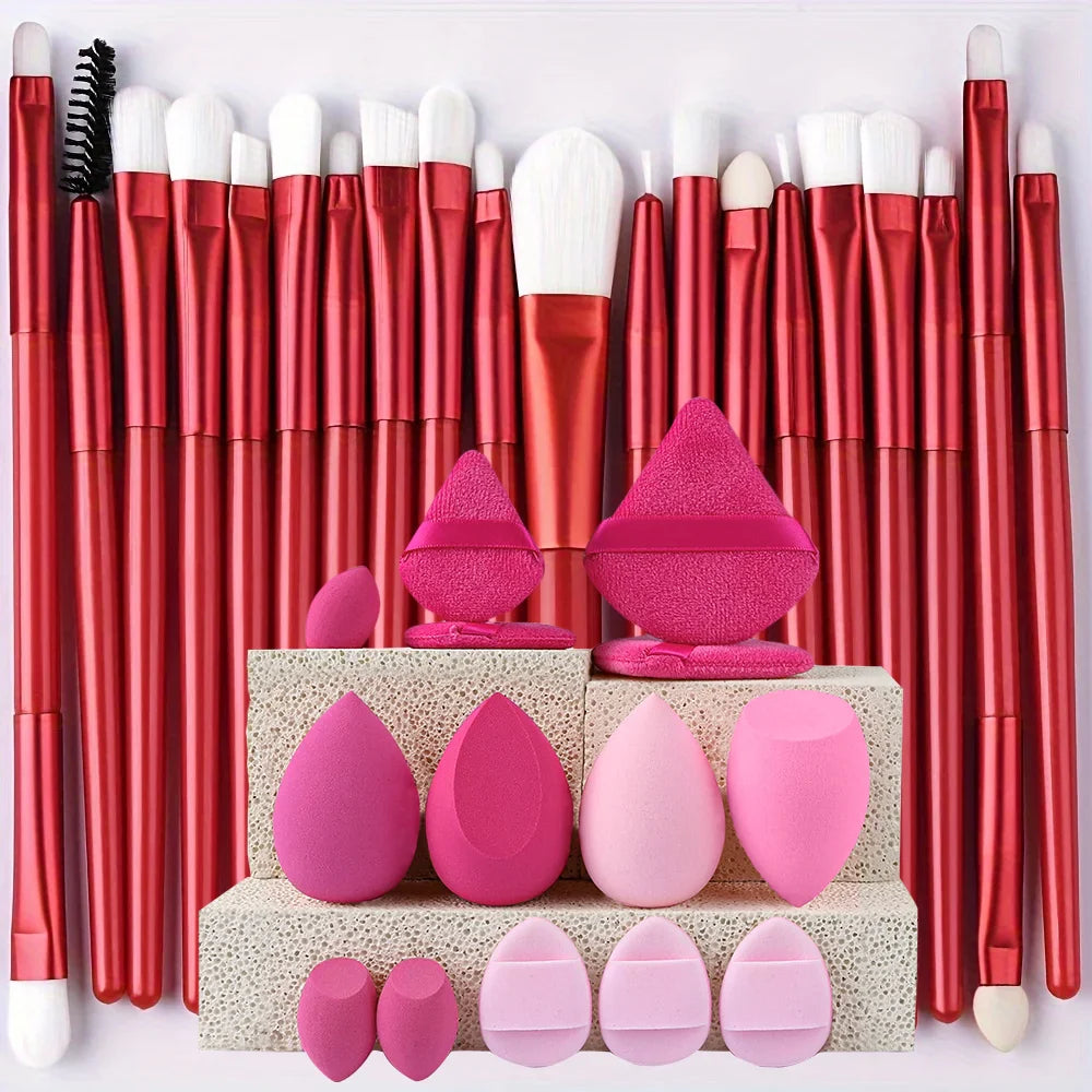 Portable 8/22/34Pcs Makeup Brush Set - Soft, Versatile Beauty Tool Kit