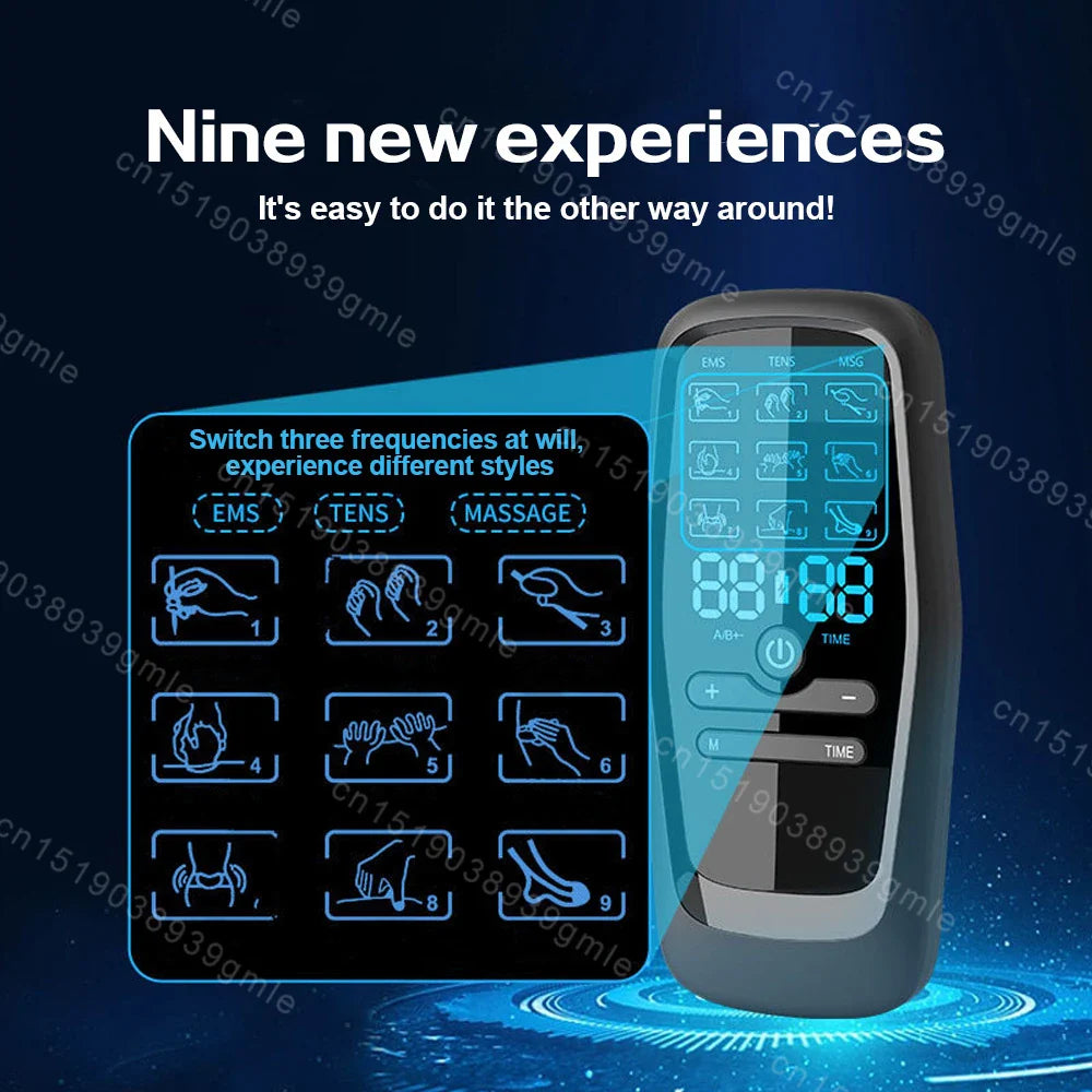 EMS Electric Muscle Stimulator USB Tens Unit Massager - Portable & USB Rechargeable