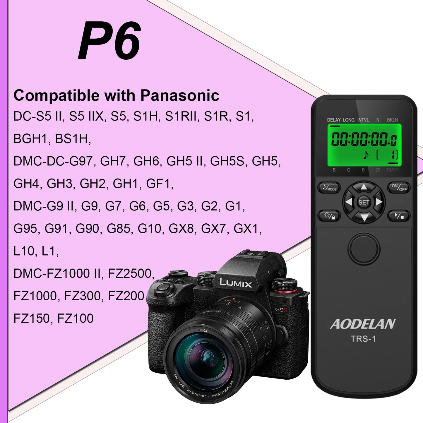 AODELAN Intervalometer Timer Remote Control for Canon Nikon Sony Cameras