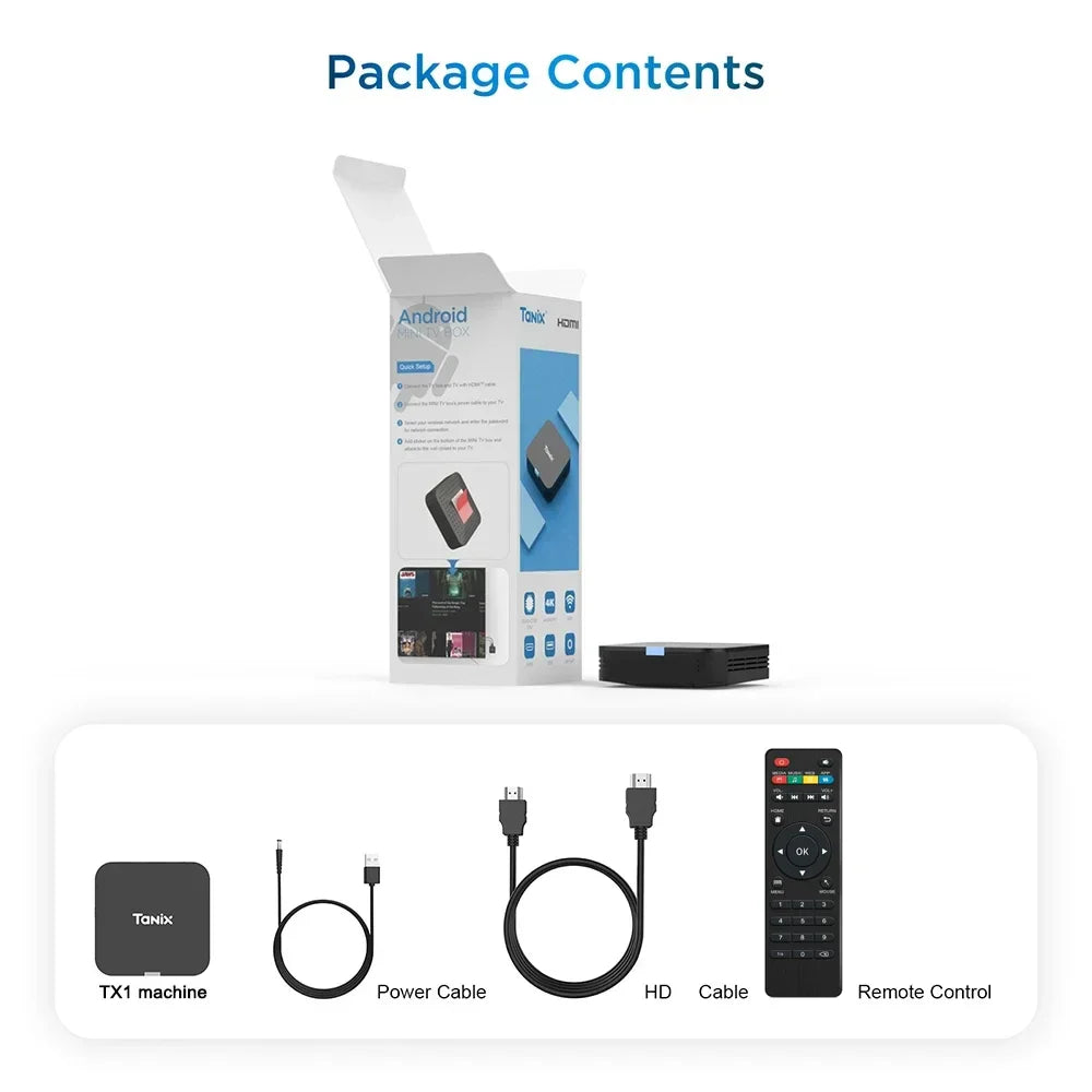 Tanix TX1 Android 10 TV Box - 4K HDR, Allwinner H313, 8GB/16GB Storage