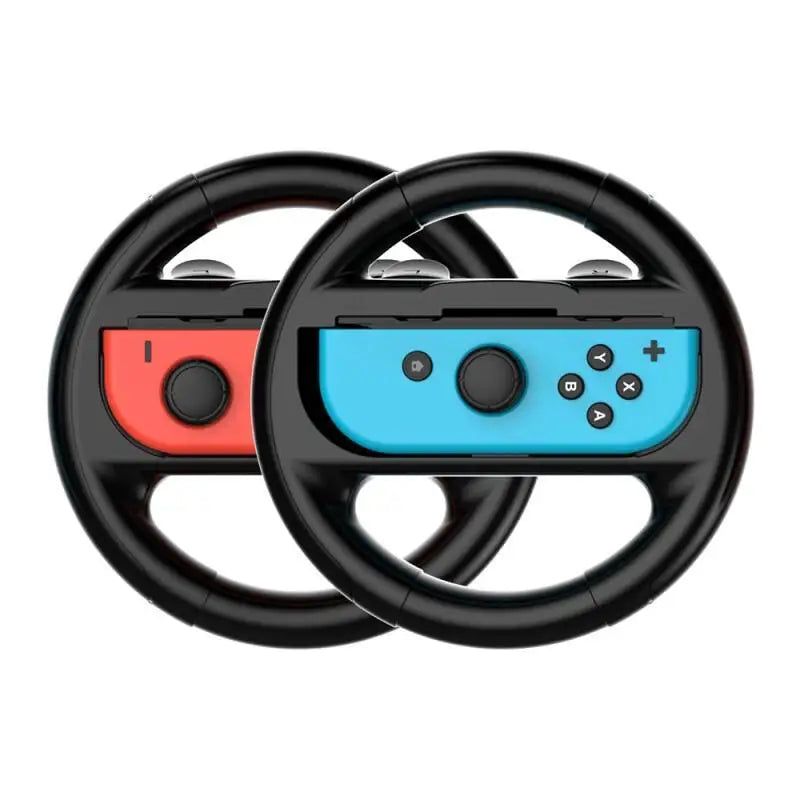 2PCS Ergonomic Racing Steering Wheels for Nintendo Switch Joy-Con