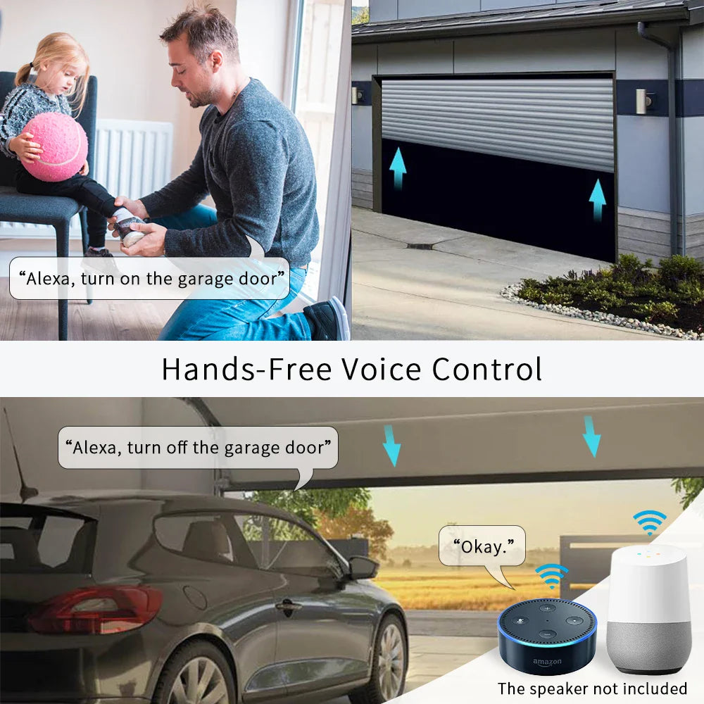 1CH RF Smart Switch - WiFi Remote Control for Garage Doors & Home Automation
