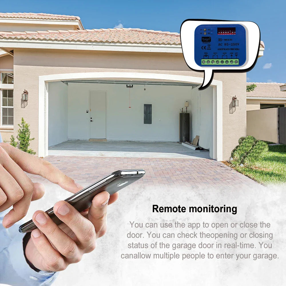 Universal WiFi Garage Door Remote Control Receiver - Tuya Smart Switch Module