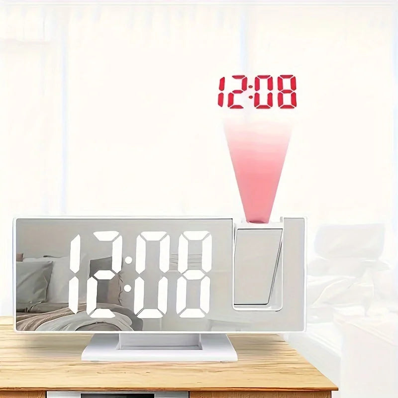 LED Projection Alarm Clock with USB