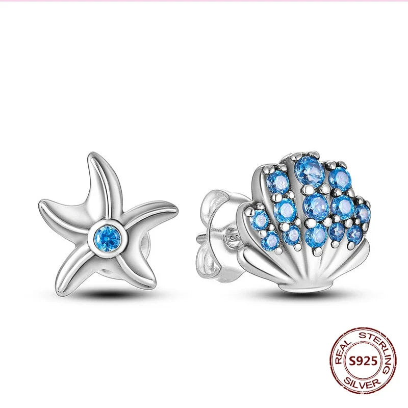Elegant 925 Sterling Silver Dog Earrings with Zircon and Animal Designs for Women