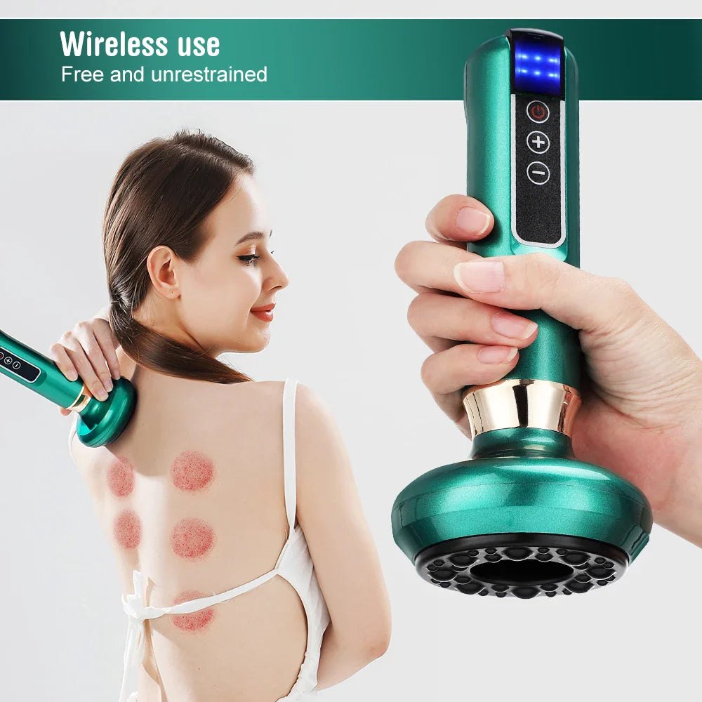 6/12 Gear Electric Cupping Massager - Anti Cellulite & Body Slimming Device with Heat Therapy