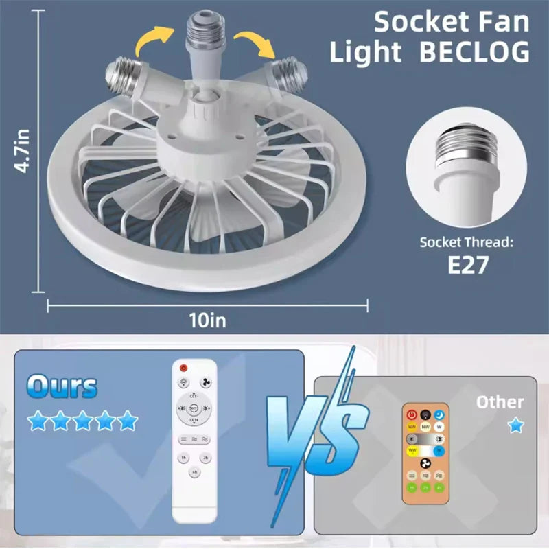 Modern 25cm Ceiling Fan with LED