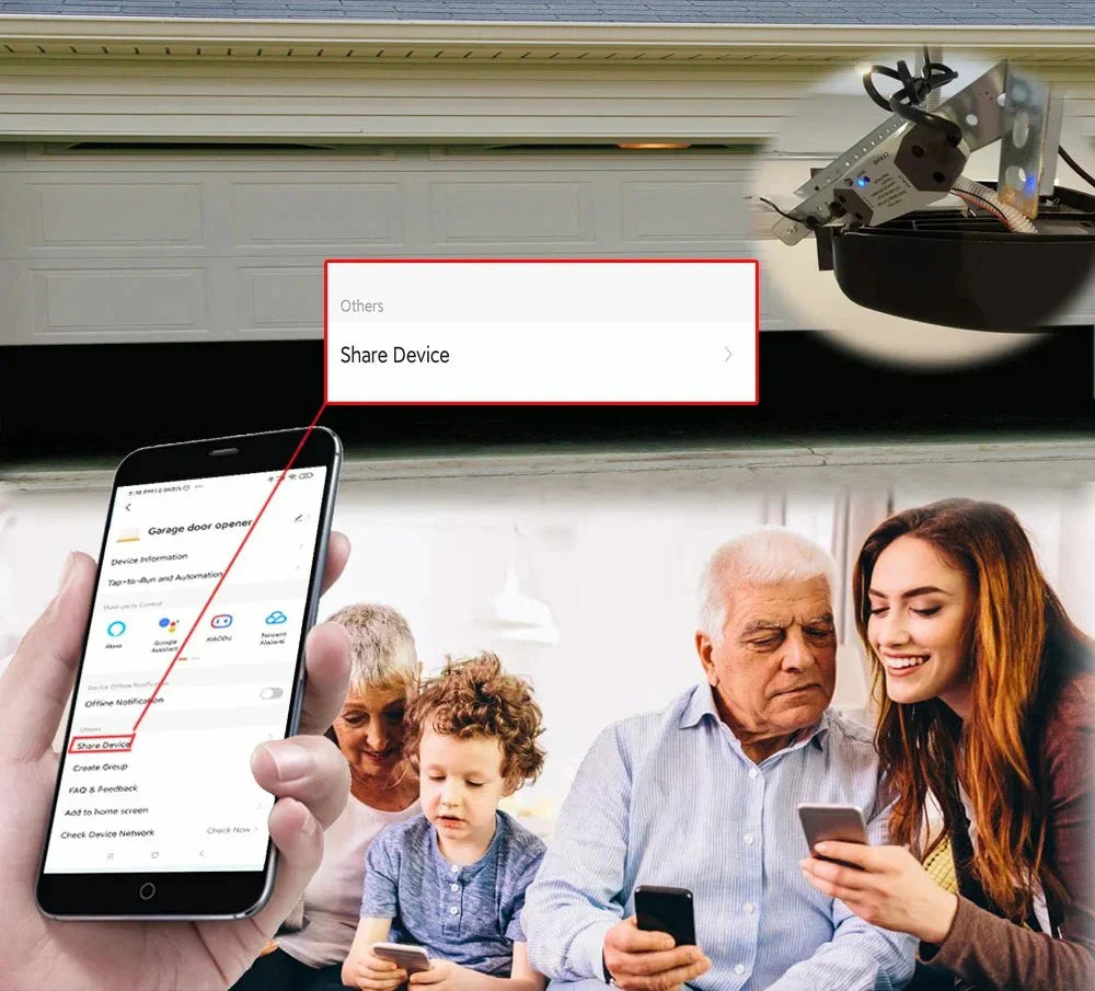 Tuya WIFI Smart Garage Door Controller - Alexa & Google Compatible