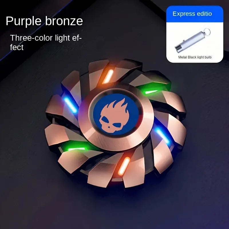 YIJOO Mini Smart Fidget Spinner - All-Metal, Luminous Gyro Set for Stress Relief