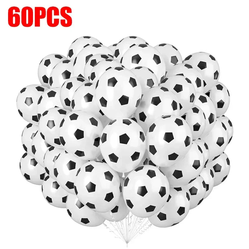 Black Football Balloons for Boys - Sports Birthday Party Decorations