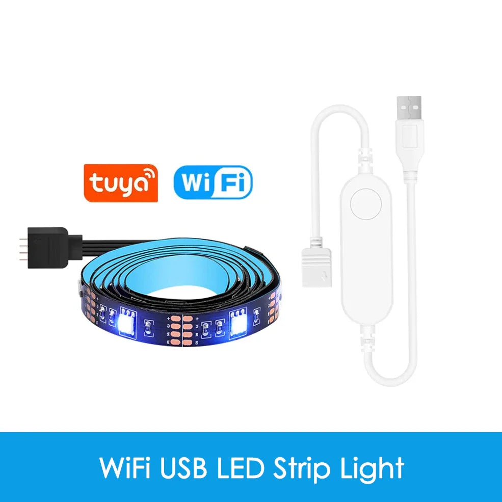 Smart Tuya Zigbee Led Strip Light Wifi USB TV Led Backlight Tape RGB Lights Works with Alexa /Zigbee Hub/Google /Smartthings