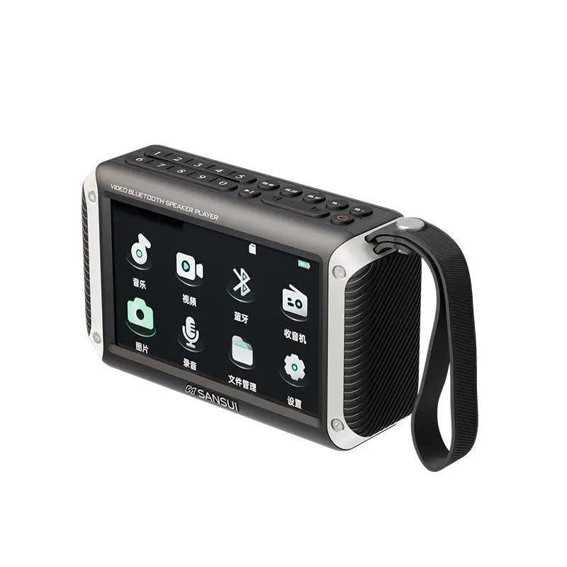 SANSUI F53 Wireless Bluetooth Speaker with LED Display, FM Radio, and MP4 Player