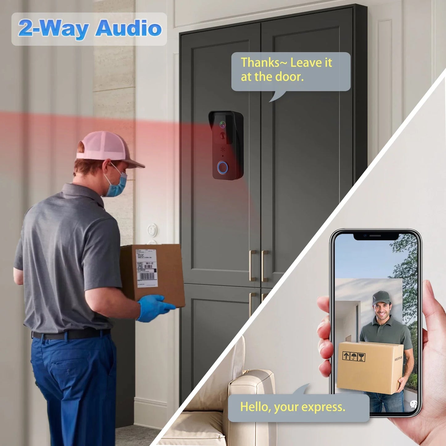 5G 2.4G WiFi Video Doorbell
