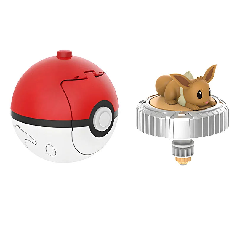 Pokemon Spinning Top Ball Toy Action Figure - Pikachu, Charmander, Squirtle, Mew, Eevee