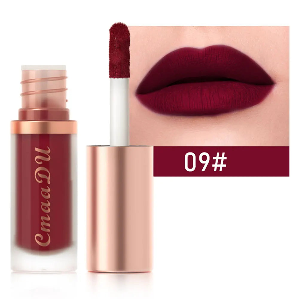 12 Color Long Lasting Velvet Matte Lip Gloss | Waterproof & Nonstick