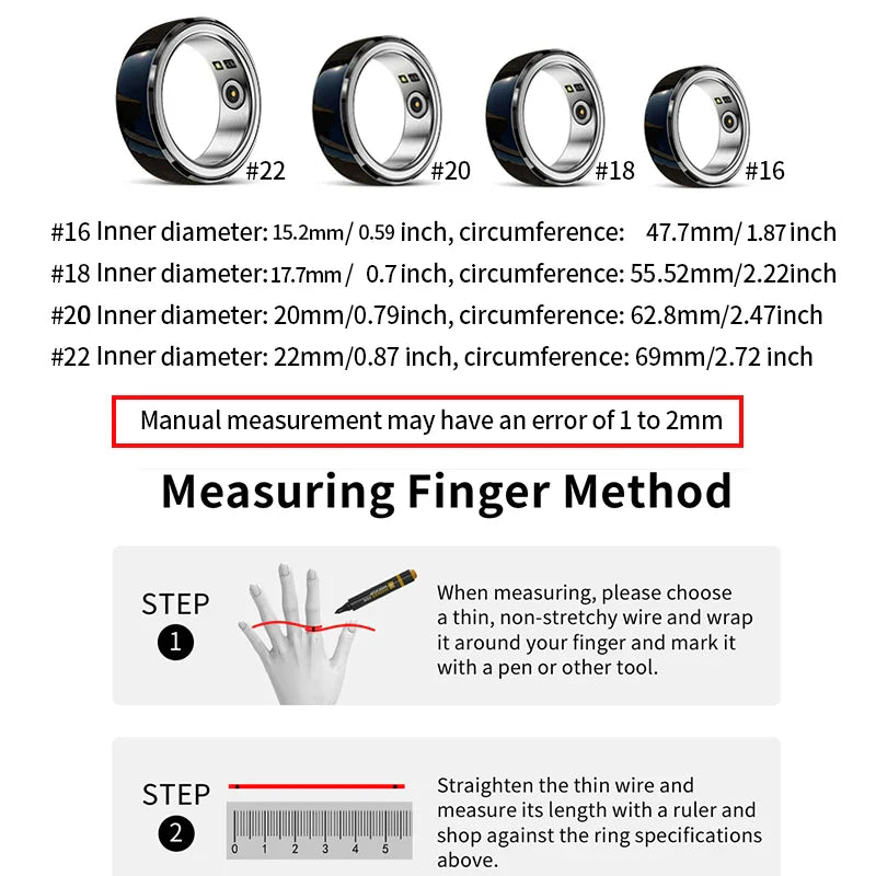 Sport Man Waterproof Smart Ring R08M - Health & Fitness Tracker